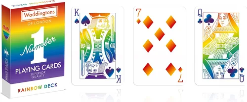 Miniatura 2 de Juego de cartas número 1 de Waddingtons, ilumina tus juegos, incluyendo Snap y Poker con esta baraja, compañero de viaje, regalo y juguete