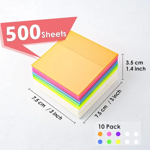Miniatura 4 de Notas adhesivas transparentes 500 unidades y 6 bolígrafos de gel