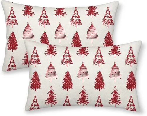Miniatura 48 de AEIOAE - Juego de 2 fundas cuadradas de almohadones de lino para otoño con calabaza en tono naranja quemado y blanco, para decoración al aire libre