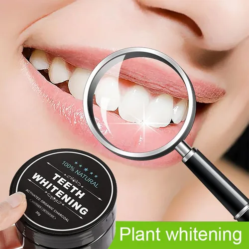 Miniatura 4 de Polvo de carbón para blanquear los dientes, polvo blanqueador de dientes para el cuidado bucal Establece coco natural, sin daño en esmalte o encías