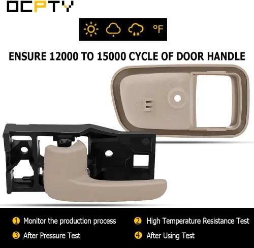 Miniatura 5 de OCPTY Manijas de puerta interiores y traseras para el lado izquierdo del conductor, repuesto para Toyota Tundra 2000-2006 para Toyota Tundra
