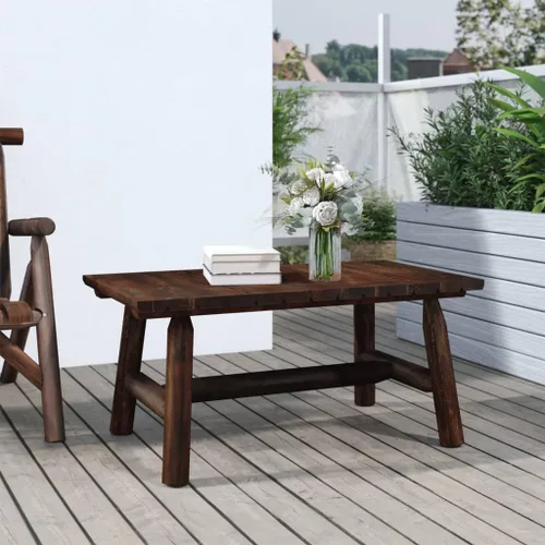 Miniatura 7 de Garden Chair, Solid Spruce Wood, Burned Look, Standard Durable Outdoor Patio Furniture, Comfortable Backyard Seating