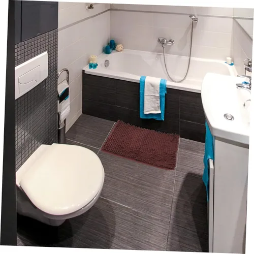 Miniatura 2 de Ciieeo Tapete de baño antideslizante absorbente de felpilla para baño y entrada, tapete multifunción, seguro y práctico para absorción de agua