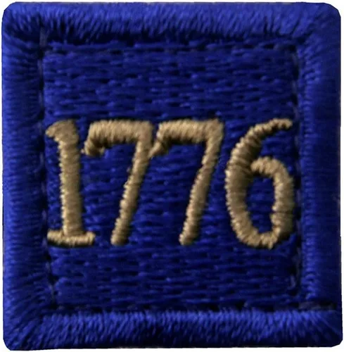 1776 American Independence Emblem Tactical USA Moral Bordado Apliques Sujetador Gancho & Loop Patch - Azul