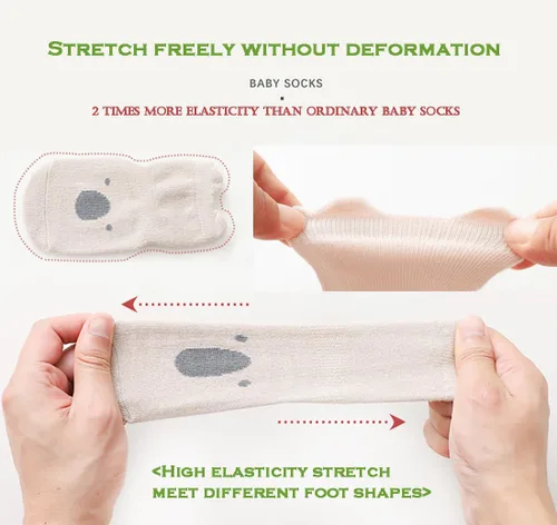 Miniatura 4 de Calcetines de algodón antideslizantes para bebés y niñas, 8 pares