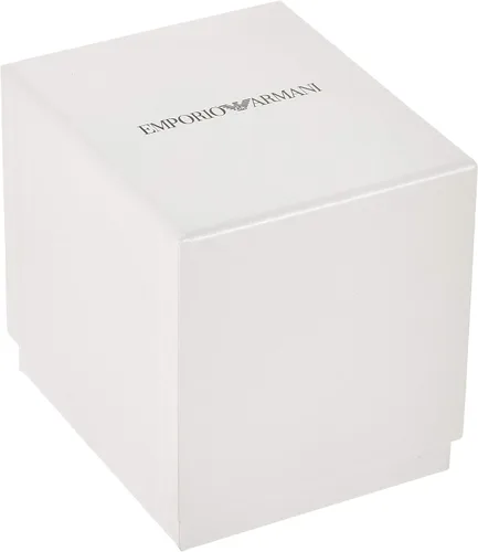 Miniatura 7 de Emporio Armani Reloj de vestir de acero inoxidable para hombre con movimiento de cuarzo, Cronógrafo de cuero plateado y marrón, Movimiento de cuarzo
