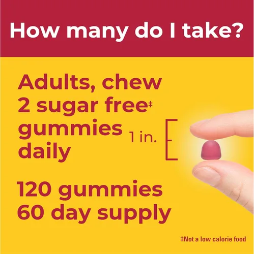 Miniatura 5 de Nature Made Gomitas de piel y cabello sin azúcar, biotina, 2500 mcg por porción, 120 gomitas sin azúcar, suministro para 60 días