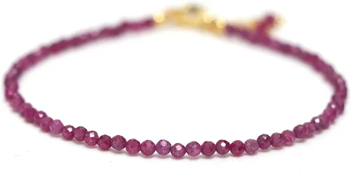 Miniatura 3 de Pulsera ajustable de plata esterlina 925 con cuentas completas para mujer, cuentas de piedras preciosas naturales, pulsera delicada, regalo
