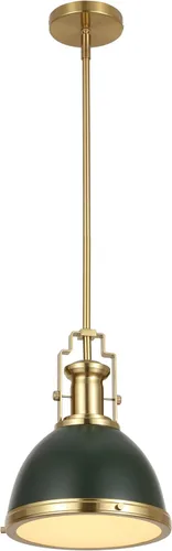 Miniatura 18 de JONATHAN Y JYL9536C - Lámpara colgante de cúpula industrial moderna de 13 pulgadas, lámpara colgante de granja en blanco y cromo, iluminación
