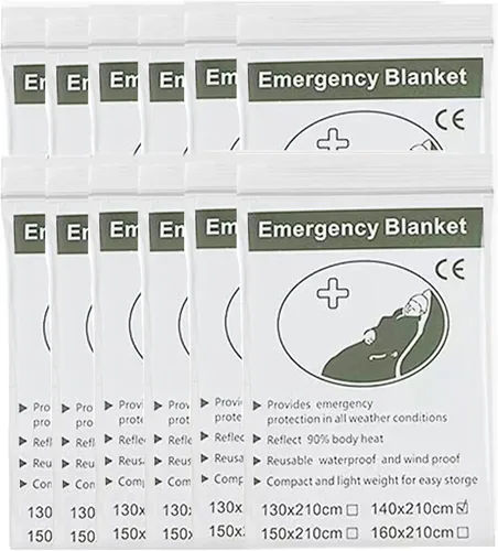Miniatura 3 de Guo's hyekbe Manta de rescate Mylar de primeros auxilios, mantas de emergencia para equipos y equipos de supervivencia, diseñada para exteriores