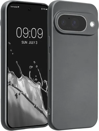 Miniatura 128 de kwmobile Funda compatible con Google Pixel 9 Pro - Funda protectora delgada de TPU para teléfono - Acabado mate suave - Negro mate