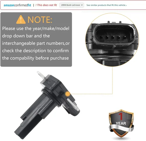 Miniatura 6 de Sensor de flujo de masa de aire MAF Compatible con Lexus ES350 2007-2012; Toyota Avalon 2005-2012; Camry 2007-2011; Highlander 2008-2013; Sienna