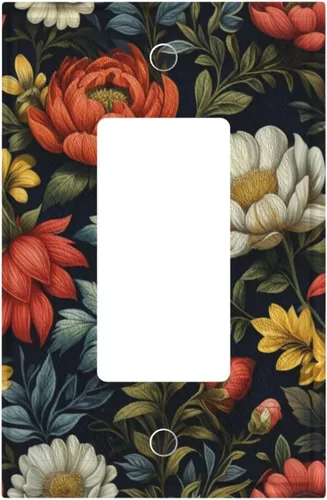 Miniatura 18 de Decorativo Arte Interruptor de Luz Cubiertas de Pintura al óleo Estilo Flores Placa de Pared de Interruptor de Interruptor Decorativo Placa