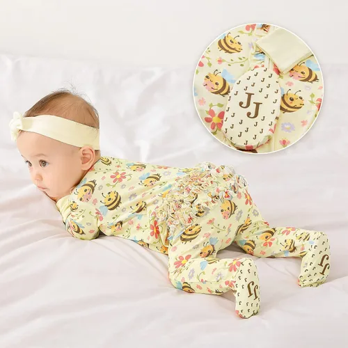 Miniatura 4 de Footie Ruffled Zippered Viscose from Bamboo One-Piece Baby Clothes 0-36 Months