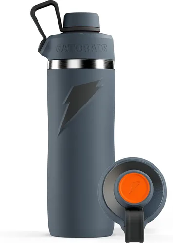 Miniatura 20 de Gatorade 'Overtime' - Botella de agua de acero inoxidable de 22 onzas, tapa con popote, color azul Azul claro