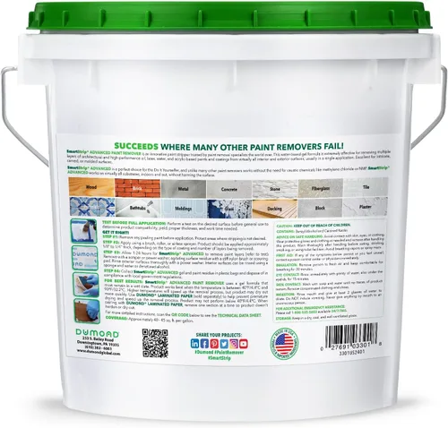 Miniatura 2 de Smart Strip Removedor de Pintura Avanzado - para Eliminación de Recubrimientos Acrílicos, Látex, Aceite y a Base de Agua - Fórmula No Cáustica