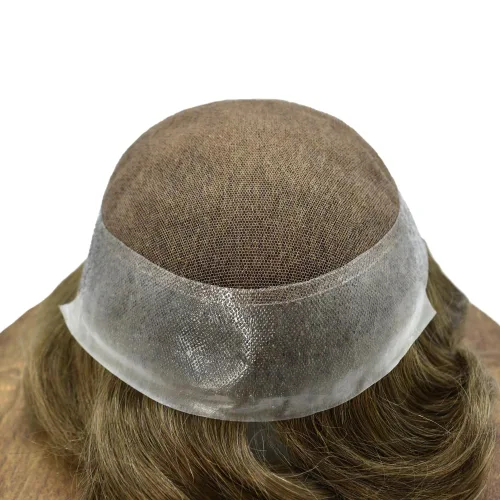 Miniatura 89 de Toupee para hombres Piezas de cabello humano real Encaje suizo para hombres Toupee unidades de cabello humano europeo para hombres Hairpieces