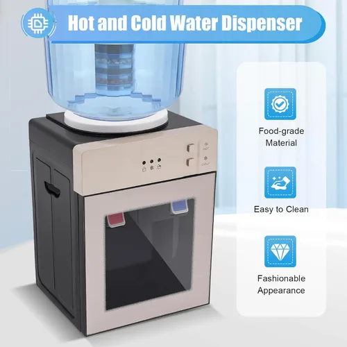 Miniatura 4 de Dispensador de enfriador de agua para encimera, dispensador de agua fría y caliente, botella de 3 a 5 galones, enfriador de agua fría caliente