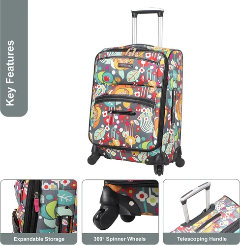 Miniatura 2 de Maleta de mano Lily Bloom diseño expansible con estampado maleta para mujer con ruedas giratorias