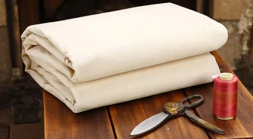 Miniatura 4 de MDS® Paquete de 1 yarda, tela de muselina 100% algodón de 48 pulgadas de ancho, tela natural sin blanquear de peso medio, tela de lino