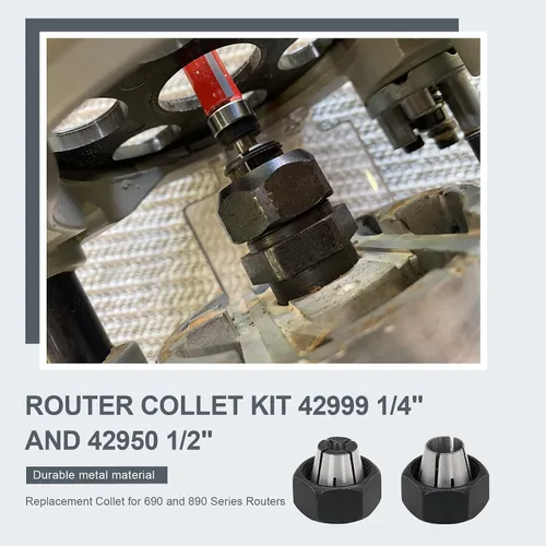 Miniatura 4 de Kit de Pinzas para Router Thaekuns 42999 1/4" y 42950 1/2" Compatible con Modelos PORTER CABLE - Pack de 2