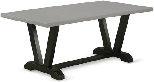 Miniatura 29 de East West Furniture VT026 Mesa de comedor estilo V – una mesa de cocina rectangular con patas elegantes, 36 x 60 pulgadas, multicolor