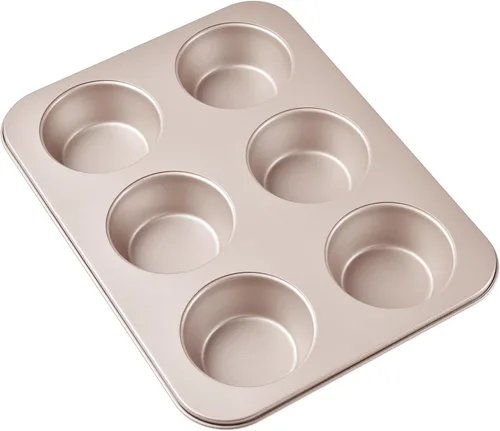 Miniatura 9 de Madeleine Molde para tartas, 9 cavidades antiadherentes, esférico, para hornear al horno (dorado champán)