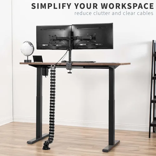 Miniatura 7 de VIVO Kit de gestión de cables para debajo del escritorio Vertebrae, organizador de cables flexible de cuatro entradas ajustables para oficina