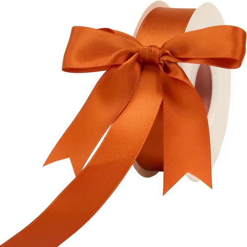 Miniatura 25 de Cinta de satén blanca de 1 pulgada de doble cara, 25 yardas para envoltura de regalos, ramo de novia, decoración de boda, decoración de fiesta