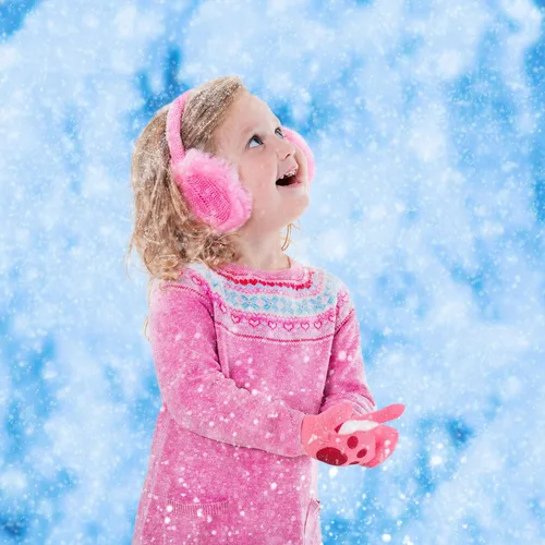 Miniatura 6 de SATINIOR 12 pares de manoplas elásticas mágicas para niños pequeños, unisex, guantes de punto para Navidad, Multicolorido