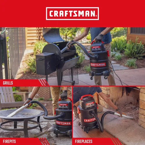 Miniatura 4 de CRAFTSMAN CMXEVBE17050 - Aspiradora para cenizas y parrilla (5 galones, 7.8 amperios) Portable Dry Only Shop Vacuum with Drum Filter, Cartridge