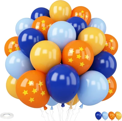 Miniatura 7 de Globos de baloncesto, 30 globos de látex impresos de 12 pulgadas, naranja, negro, plateado metálico y baloncesto para fiestas temáticas deportivas