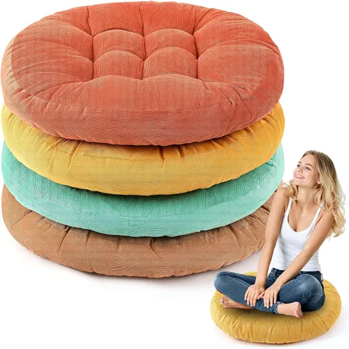 Miniatura 35 de Almohadas de suelo Jerify 22 x 22 Pulgadas Redondas Cuadradas Grandes Almohada de meditación para piso para aula Meditación para adultos Almohada