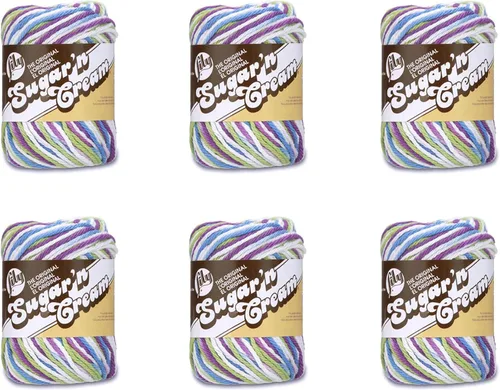 Miniatura 37 de Lily Sugar'N Cream - Ovillo de camuflaje rosa de gran tamaño, paquete de 6 unidades de 3.00 oz/3 onzas, algodón, 4 medianos (peinado), 150 yardas