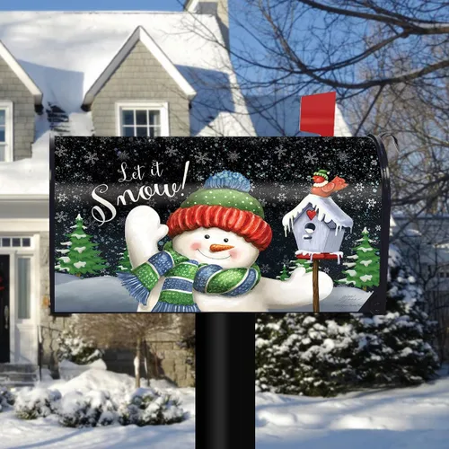 Miniatura 2 de Briarwood Lane Funda para buzón de invierno Snow Time Snowman Tiempo de nieve
