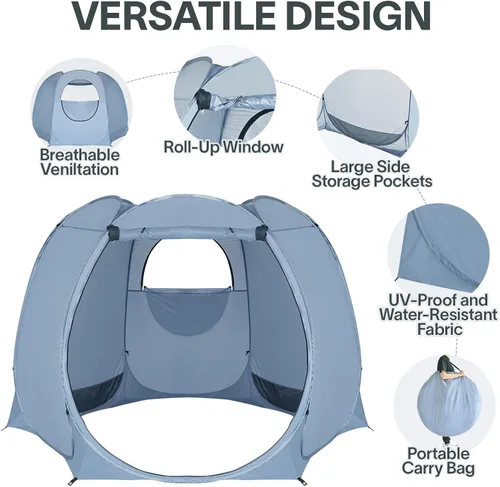 Miniatura 7 de Alvantor® Pop Up Screen Tent House Room Instant Outdoor Camping Canopy Sun Shelter Gazebo for Patio, Backyard & Deck, Privacy Tent(2-10 People