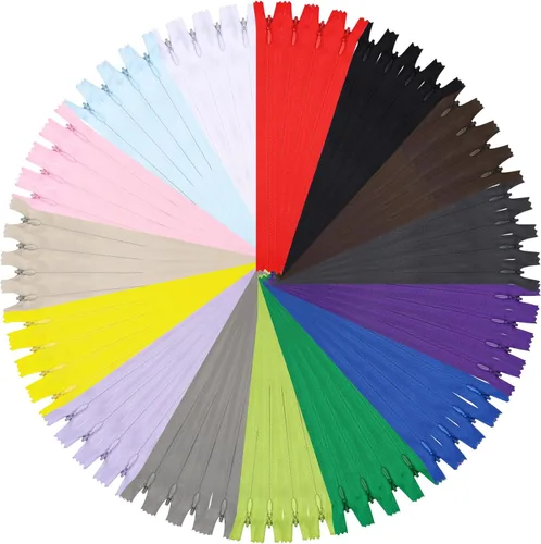 Miniatura 10 de DOITEM - 15 cremalleras invisibles de nailon multicolor para coser y manualidades, 15