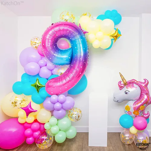 Miniatura 811 de KatchOn, Globo grande azul número 2 de 40 pulgadas Decoraciones de cumpleaños de Baby Shark para niño de 2 años Globo azul número 2 Globo