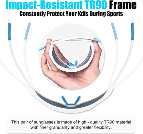 Miniatura 6 de X-TIGER Gafas de sol polarizadas para niños y niñas, lentes de sol de béisbol polarizadas para niños de 8 a 14 años, UV400, gafas de ciclismo