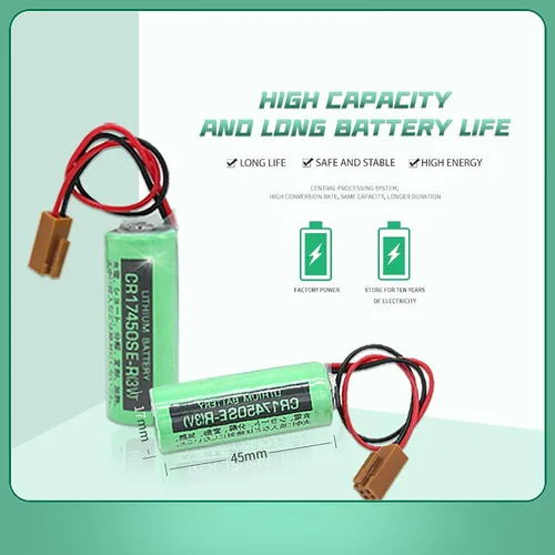 Miniatura 3 de 2 unids 3V CR17450SE-R / A98L-0031-0012 2500mah PLC batería para FANUC con enchufe US Stock
