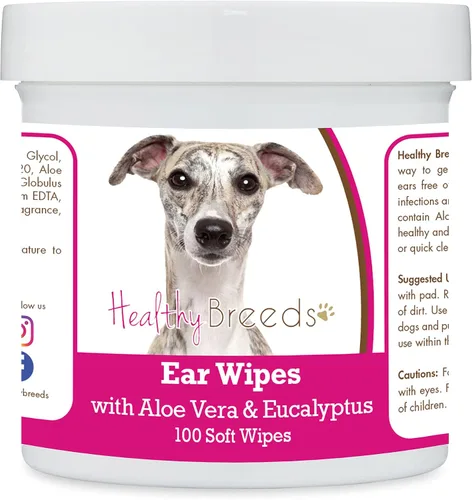 Miniatura 205 de Healthy Breeds Pastor alemán, silla de montar, toallitas de limpieza de oídos con aloe y eucalipto para perros, 100