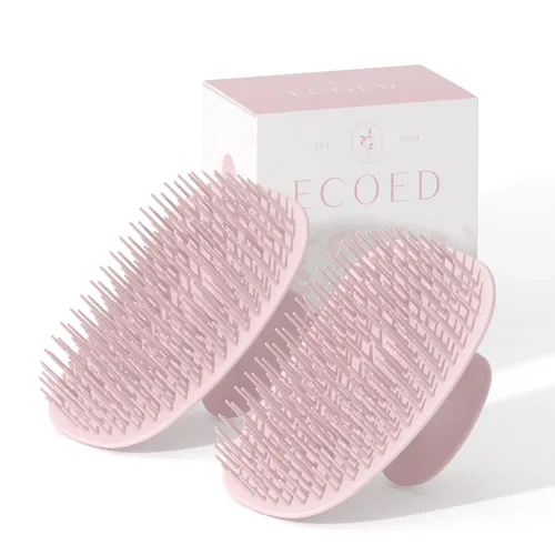 Miniatura 13 de Ecoed Cepillo de champú masajeador para el cuero cabelludo, limpiador y exfoliante para eliminar la caspa, peine para caspa húmedo y seco
