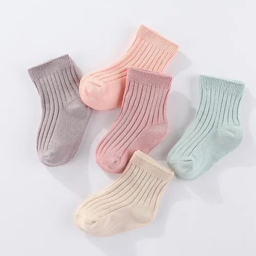 Miniatura 6 de Conjunto de gorros y calcetines para bebé recién nacido, gorro de algodón para niños y niñas de 0 a 6 meses