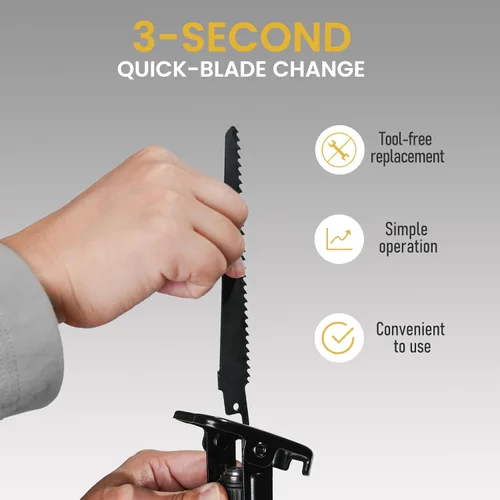Miniatura 7 de Sierra recíproca sin escobillas compatible con batería Dewalt 20V MAX (solo herramienta), 3,000 SPM Sawzall inalámbrico con una sola mano, longitud