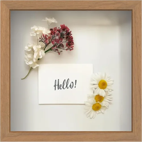 Miniatura 23 de FrameWorks Marco de Caja de Sombra de Madera Negra de 8" x 8" – Vitrina con Parte Trasera de Fieltro Suave, Caja de Memoria con Vidrio Templado