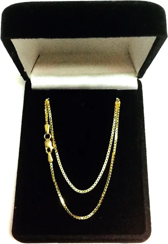 Miniatura 4 de Collar de cadena de oro macizo amarillo de 14 quilates, 0.047 in