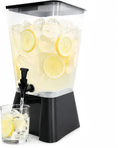 Dispensador de bebidas heladas CMI de 5 galones transparente (5 galones), dispensador de exprimidores
