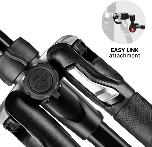 Miniatura 6 de Viitech Imaging Manfrotto Trípode, Befree Advanced Aluminum, kit de trípode con bloqueo de palanca de cabeza libre de 4 niveles, negro, MKBFRLA4BK-BH