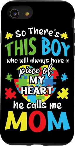 Miniatura 17 de Funda para iPhone 11 Boy Calls Me Mom Heart Colorido Puzzle Autismo