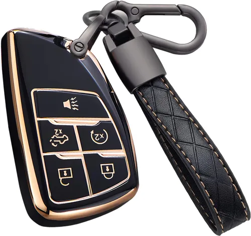 Funda para llavero para Chevy GMC con llavero, Silverado Sierra Tahoe Suburban Equinox Traverse Yukon Denali Terrain Buick Envision Funda de TPU